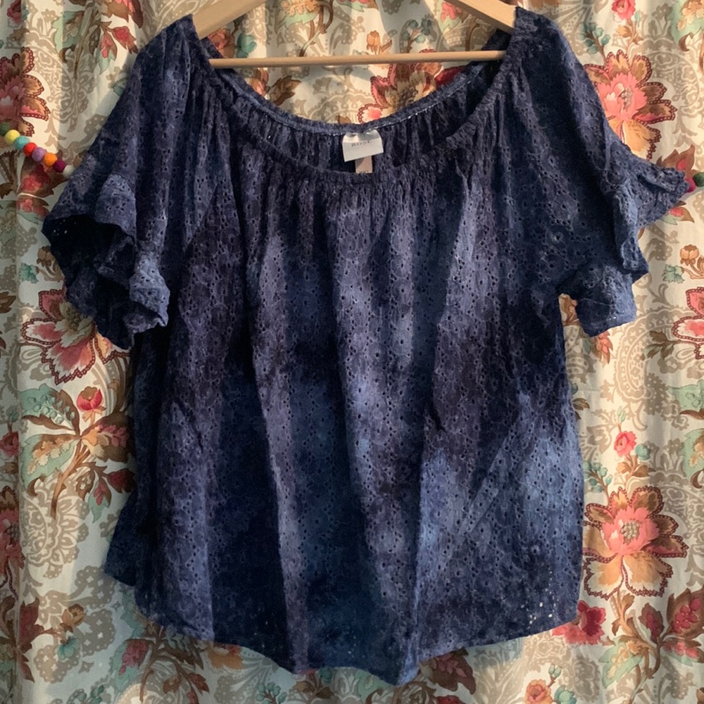 Knox Rose Eyelet Detailed Blouse XXL